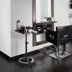 Bandeja Saloniture Rodante para Tinte de Cabello - Carrito Portátil de Peluquería con Cuencos Magnéticos, Negro