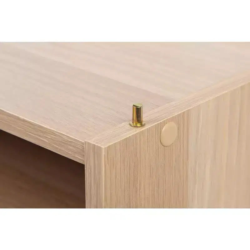 Caja de almacenamiento modular apilable de madera IRIS USA TACHI con estante