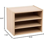 Caja de almacenamiento modular apilable de madera IRIS USA TACHI con estante
