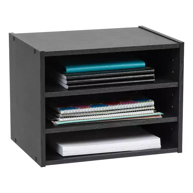 Caja de almacenamiento modular apilable de madera IRIS USA TACHI con estante
