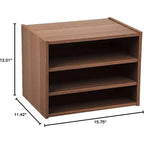 Caja de almacenamiento modular apilable de madera IRIS USA TACHI con estante