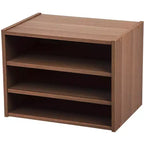Caja de almacenamiento modular apilable de madera IRIS USA TACHI con estante