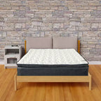 Continental Sleep, colchón híbrido con espuma viscoelástica tipo «pillow top» de firmeza media de 9 pulgadas, compatible con camas ajustables