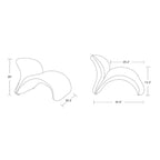 Juego de 2 sillones decorativos Rosebud de mezcla de lana - Manhattan Comfort