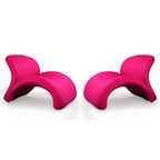 Juego de 2 sillones decorativos Rosebud de mezcla de lana - Manhattan Comfort