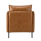 Juego de 2 sillones de cuero vegano con patas de metal Felix Upholstery para sala de estar | KARAT HOME