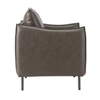 Juego de 2 sillones de cuero vegano con patas de metal Felix Upholstery para sala de estar | KARAT HOME