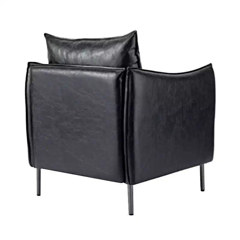 Juego de 2 sillones de cuero vegano con patas de metal Felix Upholstery para sala de estar | KARAT HOME