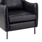 Juego de 2 sillones de cuero vegano con patas de metal Felix Upholstery para sala de estar | KARAT HOME