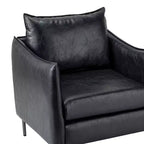 Juego de 2 sillones de cuero vegano con patas de metal Felix Upholstery para sala de estar | KARAT HOME