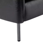 Juego de 2 sillones de cuero vegano con patas de metal Felix Upholstery para sala de estar | KARAT HOME