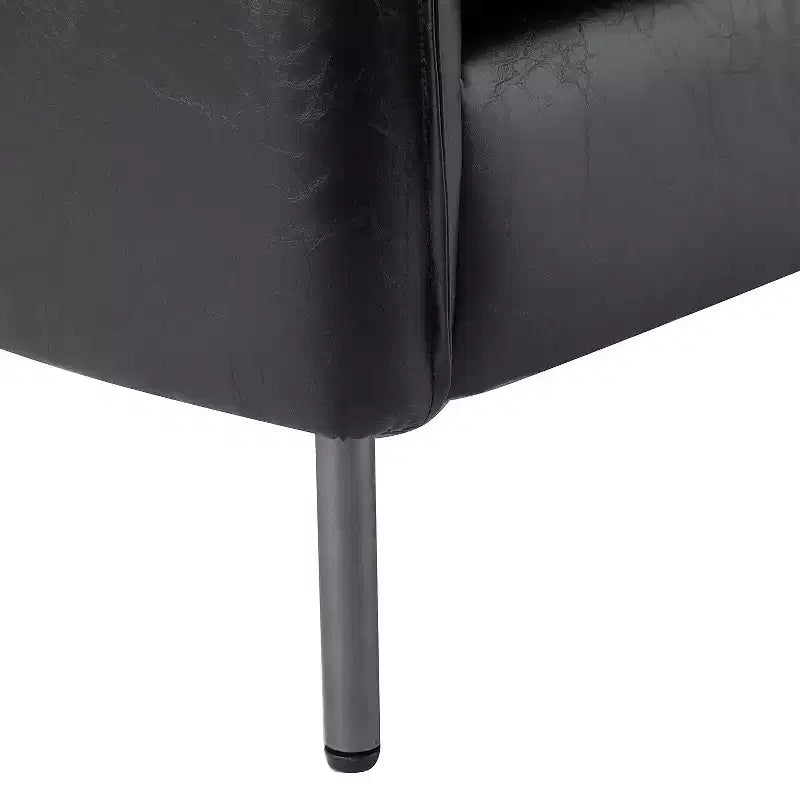 Juego de 2 sillones de cuero vegano con patas de metal Felix Upholstery para sala de estar | KARAT HOME