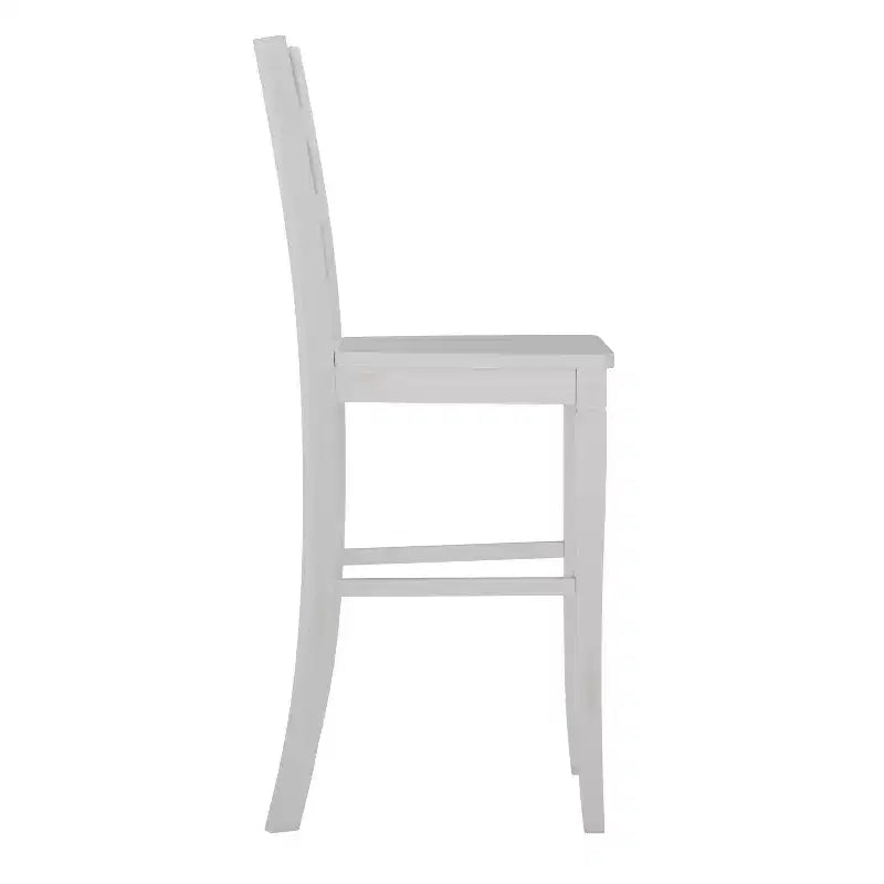 Flash Furniture Liesel - Juego de 2 taburetes de bar comerciales de madera maciza, estilo clásico, con respaldo de escalera, altura de bar