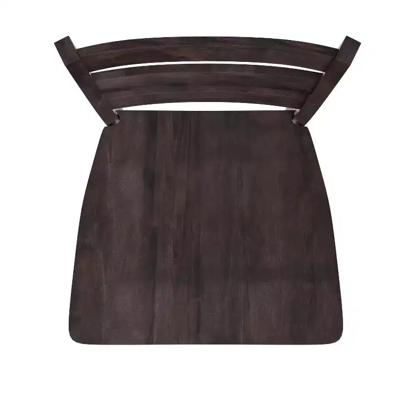 Flash Furniture Liesel - Juego de 2 taburetes de bar comerciales de madera maciza, estilo clásico, con respaldo de escalera, altura de bar