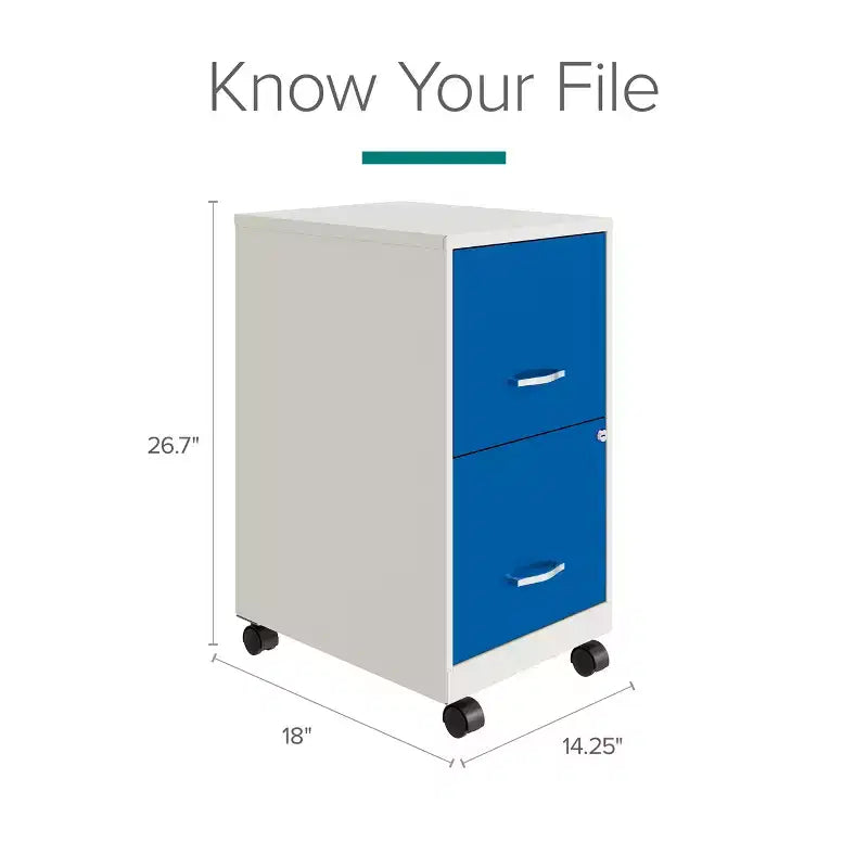 Archivador vertical Space Solutions de 2 cajones y 18 pulgadas de profundidad con ancho para cartas