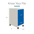 Archivador vertical Space Solutions de 2 cajones y 18 pulgadas de profundidad con ancho para cartas