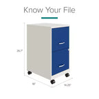 Archivador vertical Space Solutions de 2 cajones y 18 pulgadas de profundidad con ancho para cartas