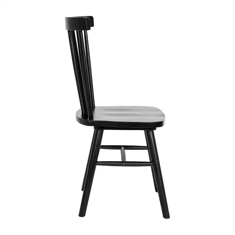 Juego de 2 sillas de comedor Windsor de grado comercial Ingrid de Flash Furniture, sillas de comedor de restaurante de madera maciza sin brazos con respaldo de husillo