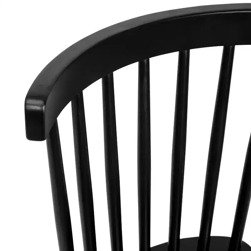 Juego de 2 sillas de comedor Windsor de grado comercial Ingrid de Flash Furniture, sillas de comedor de restaurante de madera maciza sin brazos con respaldo de husillo