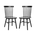 Juego de 2 sillas de comedor Windsor de grado comercial Ingrid de Flash Furniture, sillas de comedor de restaurante de madera maciza sin brazos con respaldo de husillo