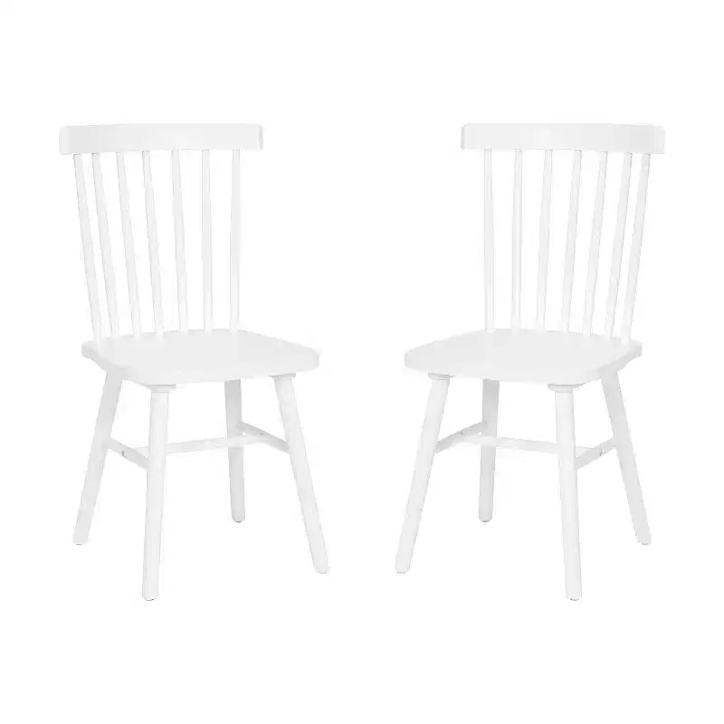 Juego de 2 sillas de comedor Windsor de grado comercial Ingrid de Flash Furniture, sillas de comedor de restaurante de madera maciza sin brazos con respaldo de husillo