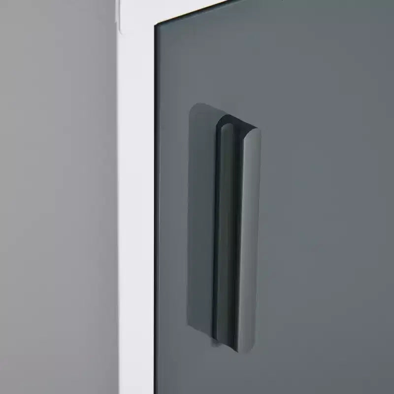 kleankin Armario de baño con espejo y estantes interiores y en la puerta, botiquín con cerradura para seguridad, armario de pared para primeros auxilios, blanco y gris