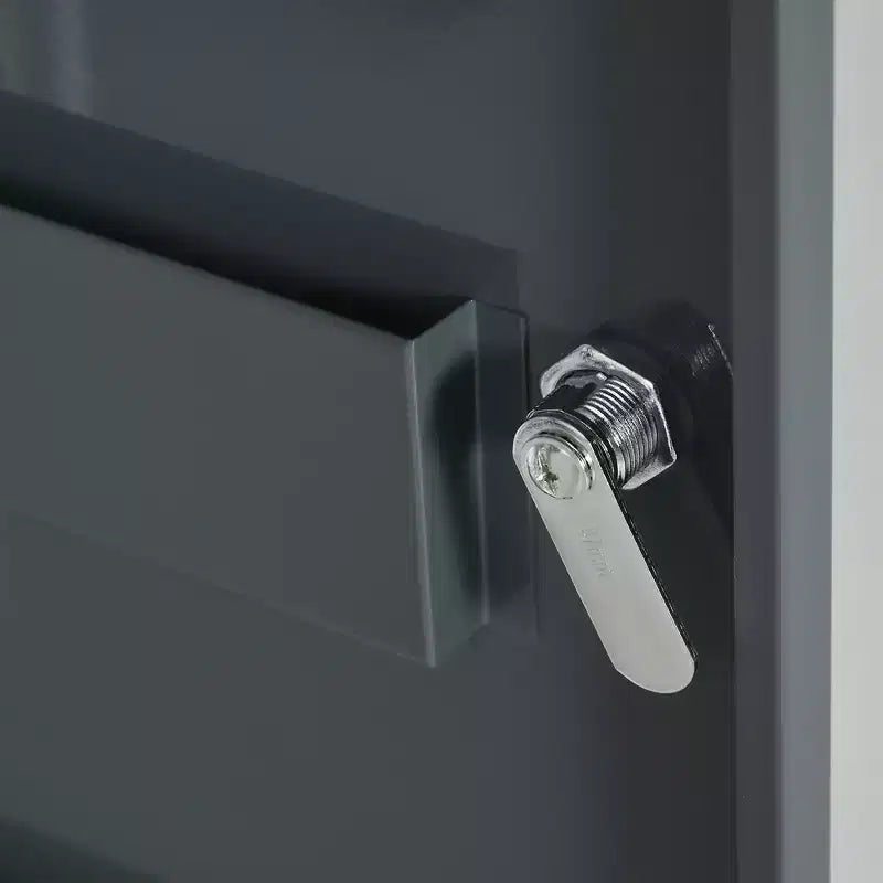 kleankin Armario de baño con espejo y estantes interiores y en la puerta, botiquín con cerradura para seguridad, armario de pared para primeros auxilios, blanco y gris
