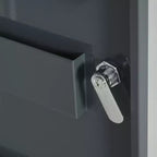 kleankin Armario de baño con espejo y estantes interiores y en la puerta, botiquín con cerradura para seguridad, armario de pared para primeros auxilios, blanco y gris
