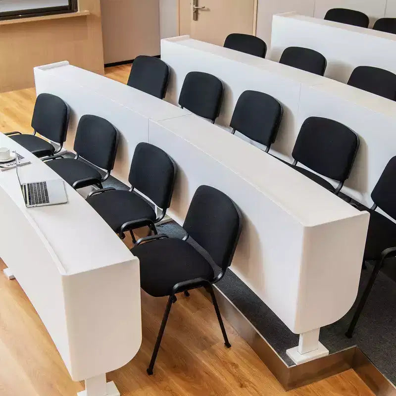 Costway Juego de 10 sillas de oficina para invitados, apilables, para sala de espera o conferencias
