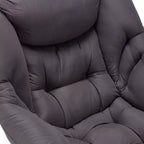 JOMEED Sillón reclinable plegable y moderno de tela con estructura de acero, ligero, individual, con reposabrazos y bolsillo lateral para el hogar o la oficina, gris