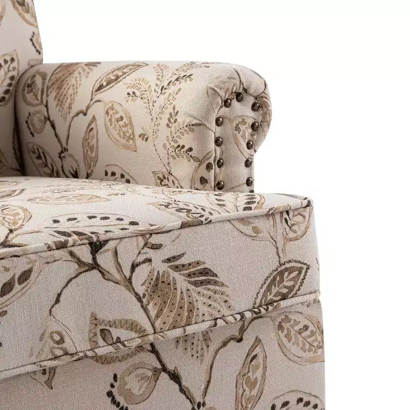 Juego de 2 sillones tapizados de madera Yahweh de estilo de transición con brazos de panel y respaldo curvado para dormitorio | ART OF LIVING DESIGNS