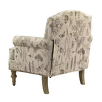 Juego de 2 sillones tapizados de madera Yahweh de estilo de transición con brazos de panel y respaldo curvado para dormitorio | ART OF LIVING DESIGNS