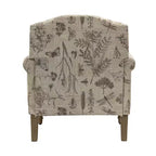 Juego de 2 sillones tapizados de madera Yahweh de estilo de transición con brazos de panel y respaldo curvado para dormitorio | ART OF LIVING DESIGNS