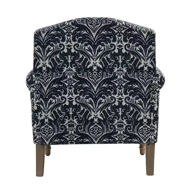 Juego de 2 sillones tapizados de madera Yahweh de estilo de transición con brazos de panel y respaldo curvado para dormitorio | ART OF LIVING DESIGNS