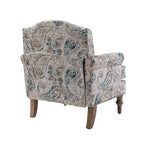 Juego de 2 sillones tapizados de madera Yahweh de estilo de transición con brazos de panel y respaldo curvado para dormitorio | ART OF LIVING DESIGNS