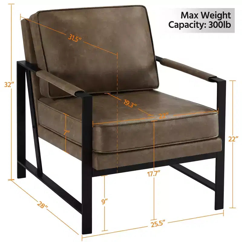 Yaheetech Sillón Retro Tapizado Silla con Brazos