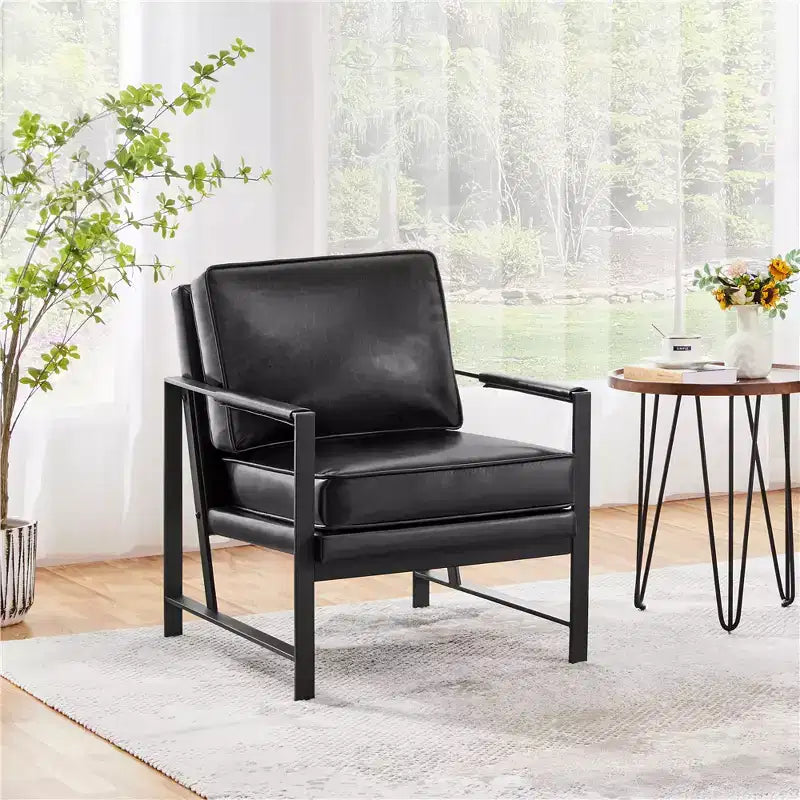 Yaheetech Sillón Retro Tapizado Silla con Brazos