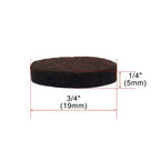 Unique Bargains Almohadillas redondas autoadhesivas antideslizantes de fieltro para muebles, color marrón oscuro, 90 unidades
