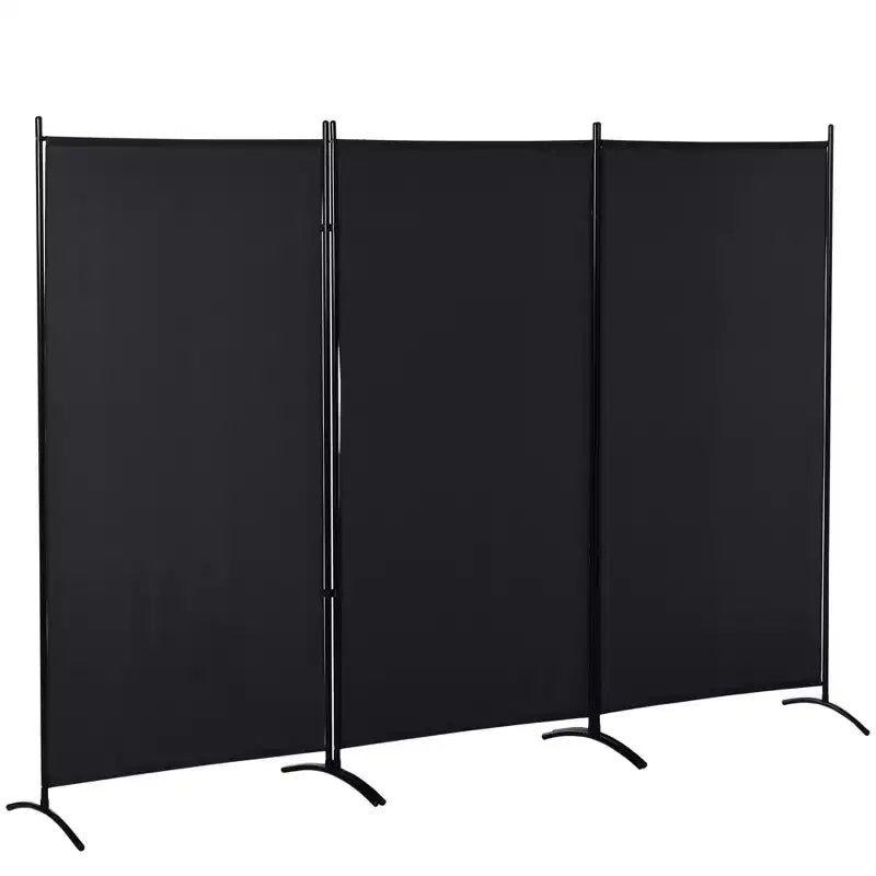 HOMCOM Divisor de ambientes de 3 paneles, pantalla de privacidad plegable, pared divisoria para dormitorio y oficina, 100 x 72