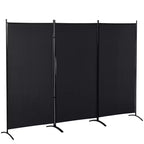 HOMCOM Divisor de ambientes de 3 paneles, pantalla de privacidad plegable, pared divisoria para dormitorio y oficina, 100 x 72