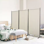 HOMCOM Divisor de ambientes de 3 paneles, pantalla de privacidad plegable, pared divisoria para dormitorio y oficina, 100 x 72