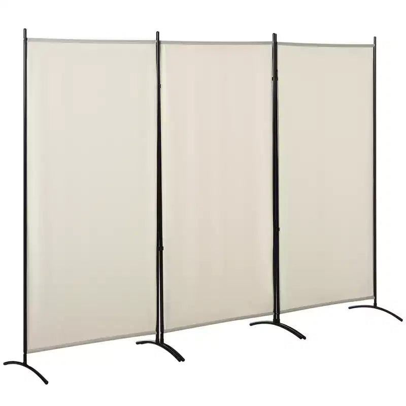 HOMCOM Divisor de ambientes de 3 paneles, pantalla de privacidad plegable, pared divisoria para dormitorio y oficina, 100 x 72