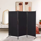 HOMCOM Divisor de ambientes de 3 paneles, pantalla de privacidad plegable, pared divisoria para dormitorio y oficina, 100 x 72