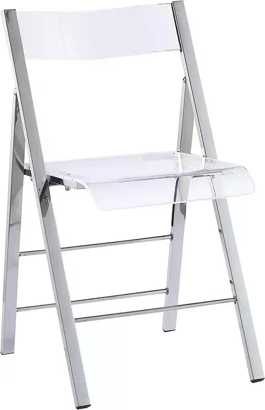 InterSpaceLiving Kasper Flex Silla plegable de lujo moderna de acrílico y lucita, paquete de 2