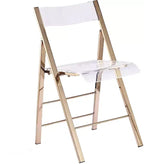 InterSpaceLiving Kasper Flex Silla plegable de lujo moderna de acrílico y lucita, paquete de 2