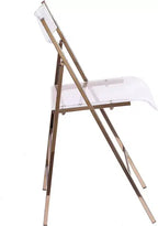 InterSpaceLiving Kasper Flex Silla plegable de lujo moderna de acrílico y lucita, paquete de 2