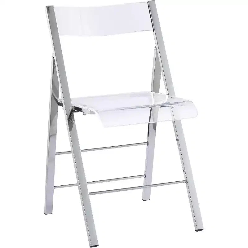 InterSpaceLiving Kasper Flex Silla plegable de lujo moderna de acrílico y lucita, paquete de 2