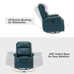 Irene Sofá reclinable manual de cuero genuino de 30.5" de ancho con brazos enrollados, juego de 2 | ART OF LIVING DESIGNS