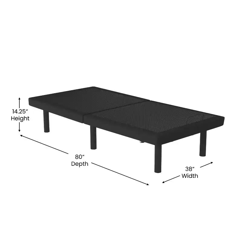 Base de cama ajustable personalizada Emma y Oliver con inclinación motorizada dual de cabecera y pie y montaje rápido y sencillo