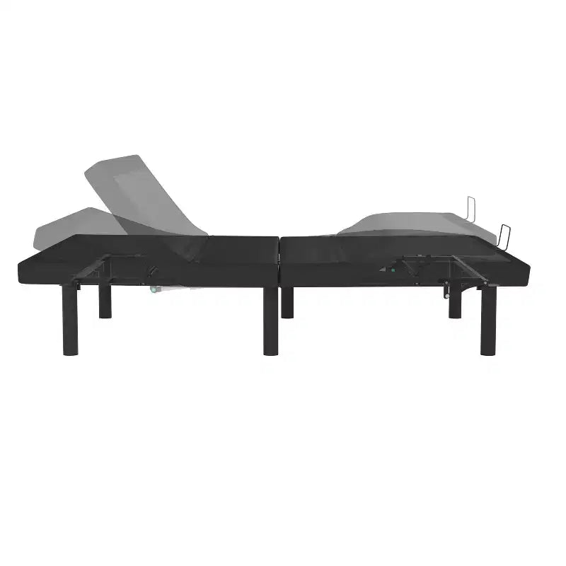 Base de cama ajustable personalizada Emma y Oliver con inclinación motorizada dual de cabecera y pie y montaje rápido y sencillo